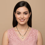 Micro Gold-Plated CZ Pave Ball Pendant Mangalsutra