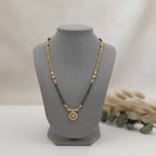 Gold-Plated Swirl Disc Mangalsutra