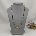 Micro Gold Plated Crescent CZ Mangalsutra