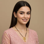 Micro Gold Plated Ruby Mangalsutra
