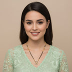 Gold-Plated Swirl Disc Mangalsutra