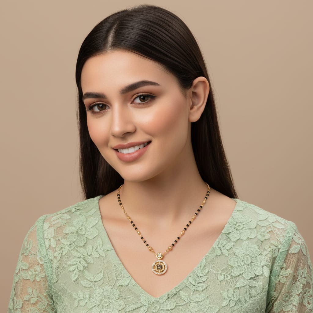 Micro Gold-Plated CZ Mangalsutra | One Gram Gold