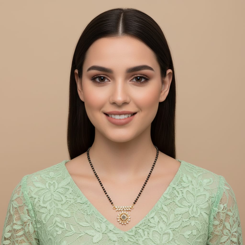 Gold-Plated CZ Mangalsutra | One Gram Gold