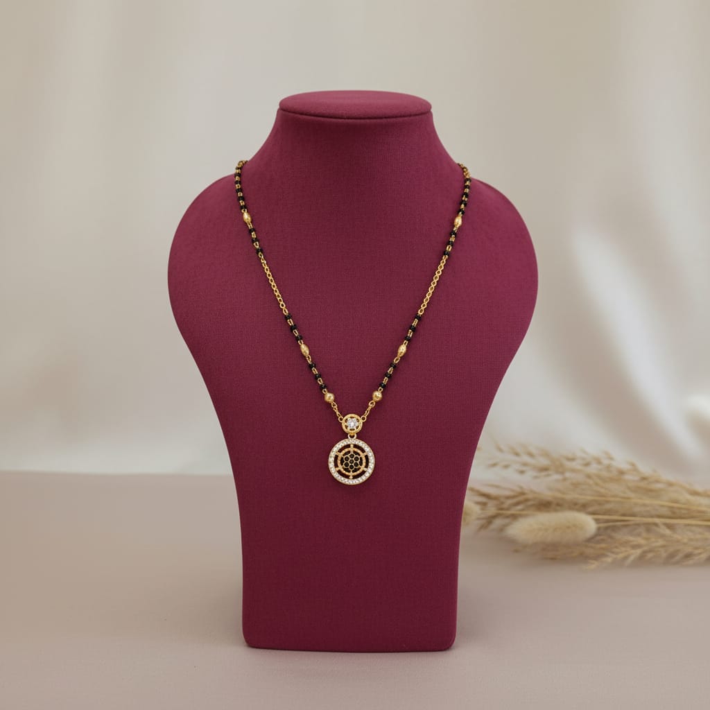 Micro Gold-Plated CZ Mangalsutra | One Gram Gold
