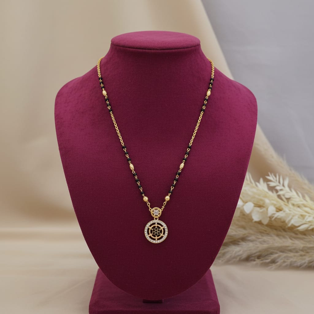 Micro Gold-Plated CZ Mangalsutra | One Gram Gold