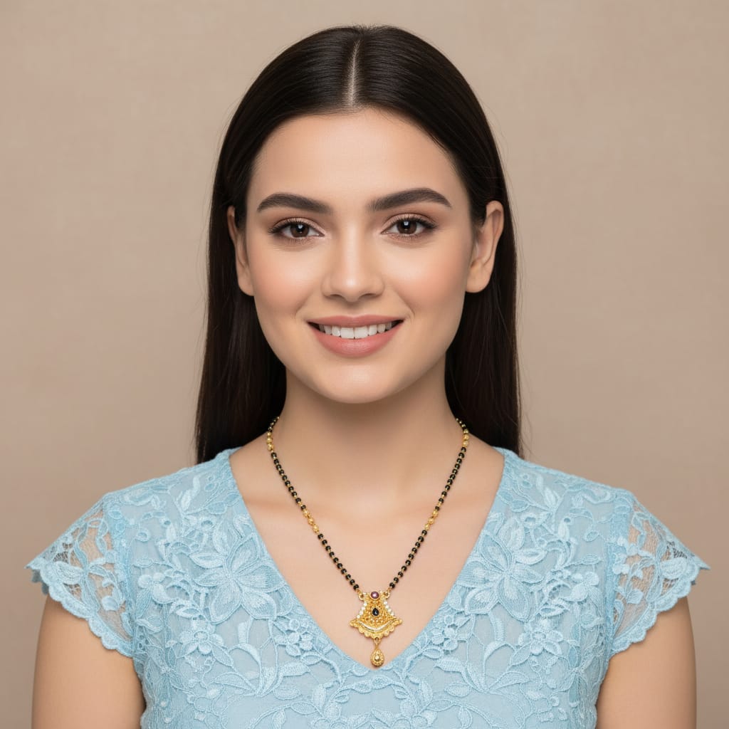Micro Forming Mangalsutra with Traditional Pendant