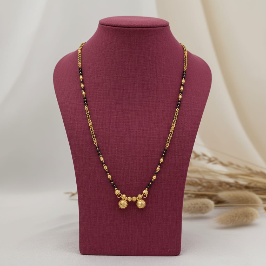 Micro Gold Plated Twin Ball Mangalsutra