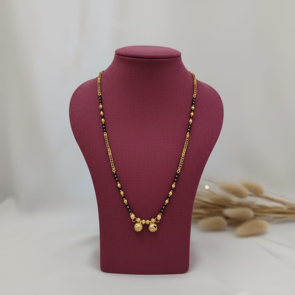 Micro Gold Plated Twin Ball Mangalsutra