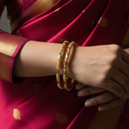 One Gram Gold Bangles with Meenakari Work
