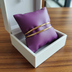 One Gram Gold Multi-Line Grooved Bangles