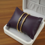 1 Gram Gold Ball Accent Kada Bangles – Pair