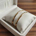 One Gram Gold Plain Bangles – Set of 2