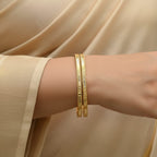 One Gram Gold Checkered Bangles