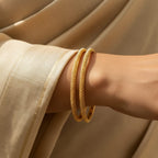 One Gram Gold Rope Texture Bangles Set