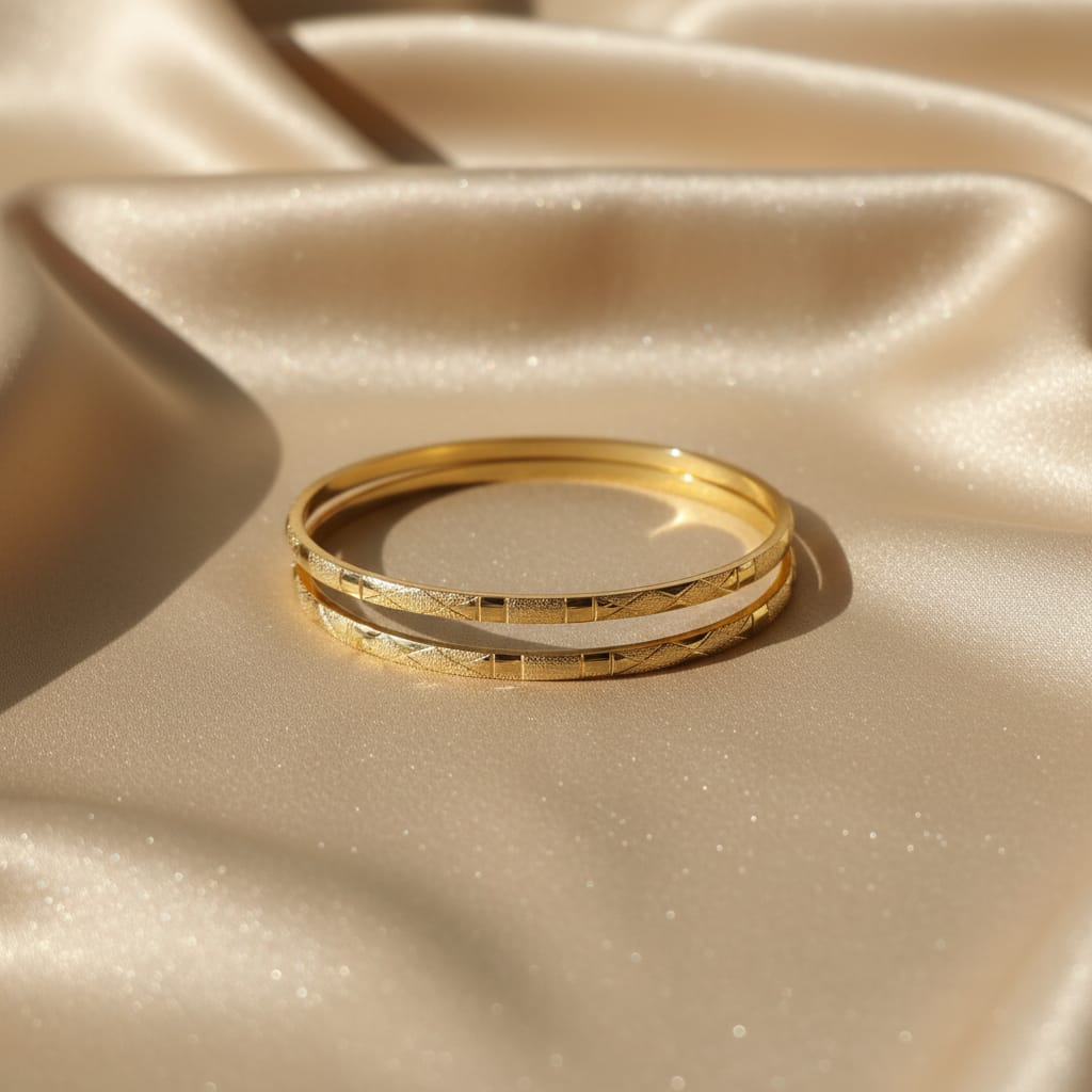 One Gram Gold checkered Bangles