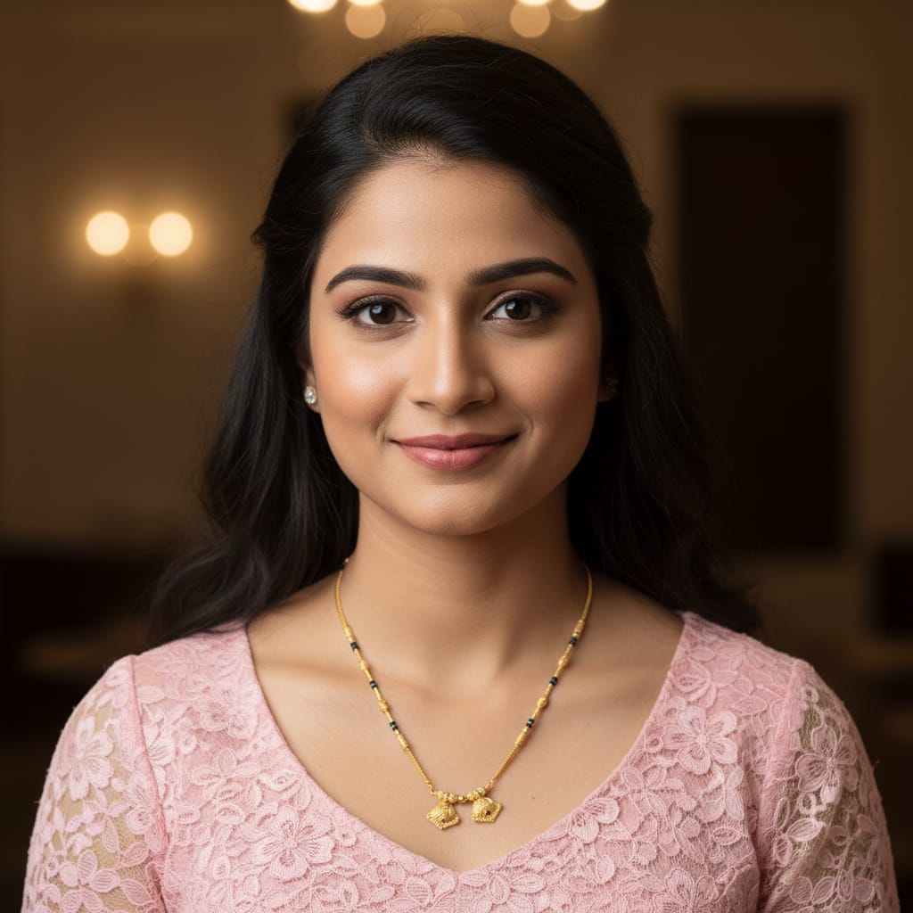 Micro Gold Plated Twin Vati Pendant Mangalsutra