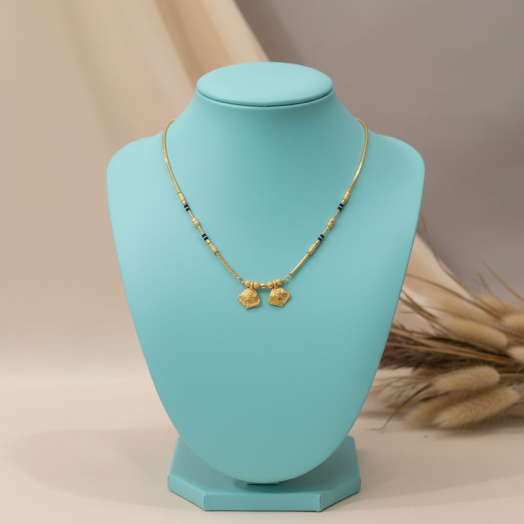 Micro Gold Plated Twin Vati Pendant Mangalsutra