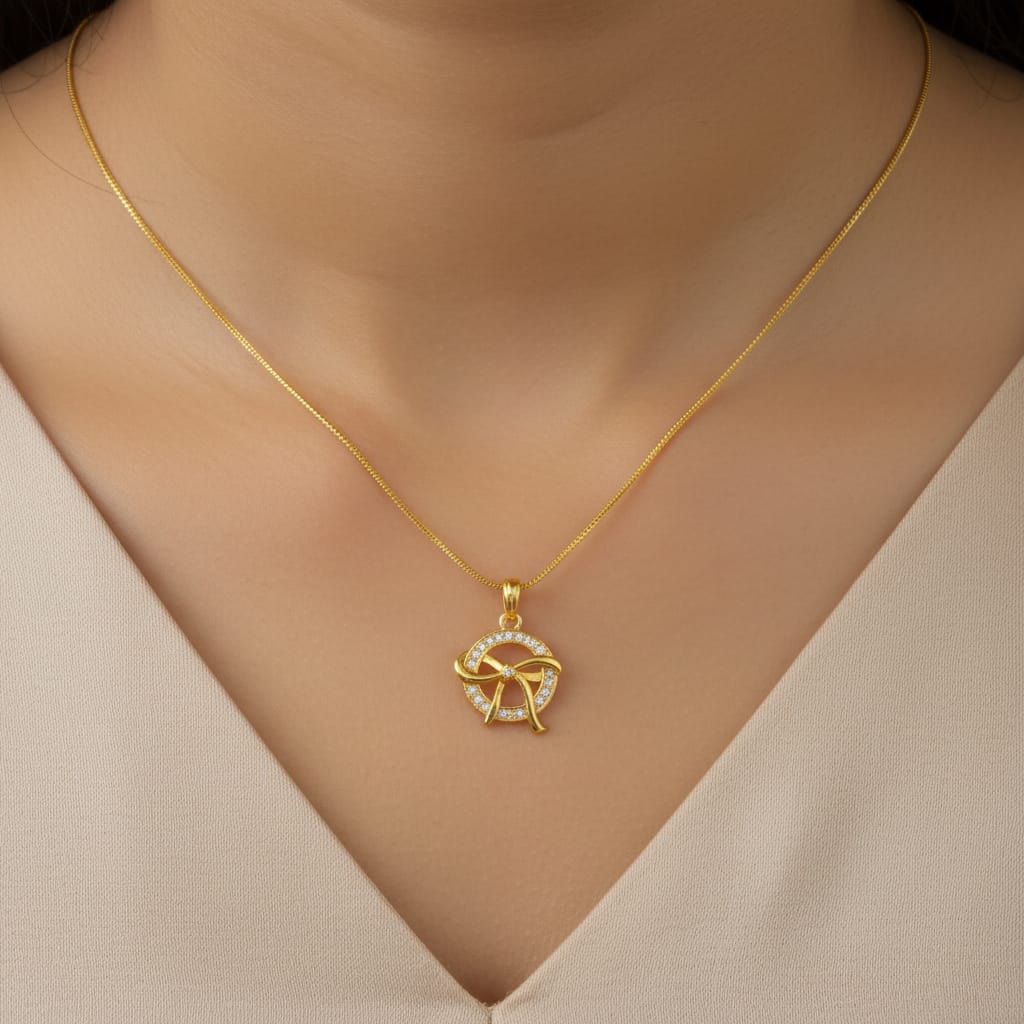 Micro Gold Plated Chain Pendant