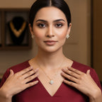 CZ Cushion Square Pendant Micro Gold Chain