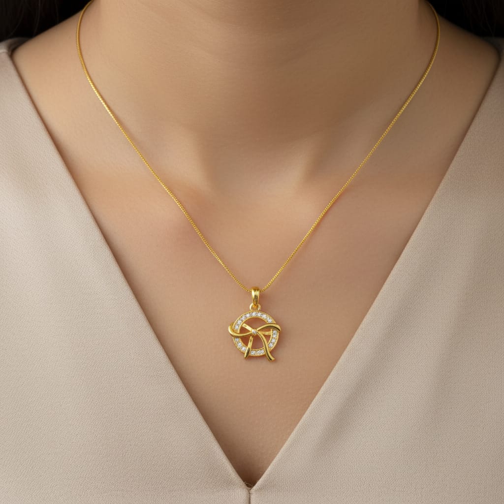 Micro Gold Plated Chain Pendant