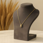 Micro Gold Plated Geometric CZ Pendant Chain