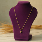 Micro Gold Rope Chain Shankh Pendant