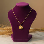 Floral Bloom Micro Gold Pendant Chain