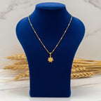 Sunburst Micro Gold Plated Pendant Chain