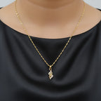 Twisted Rope Gold Chain Pendant