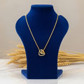 CZ Heart Chevron Gold Chain Pendant
