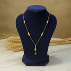 Gold Temple Bell Drop Pendant Chain
