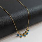 Imported Luxe Stainless Steel Multi Evil Eye Pendant Chain