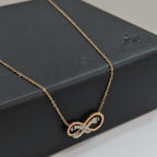 Premium Anti-Tarnish Steel Double Snake Infinity Pendant Chain