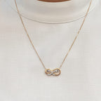 Premium Anti-Tarnish Steel Double Snake Infinity Pendant Chain