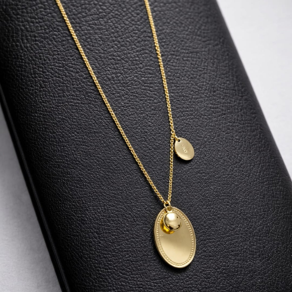 Premium Anti-Tarnish Steel Oval Ball Pendant Chain