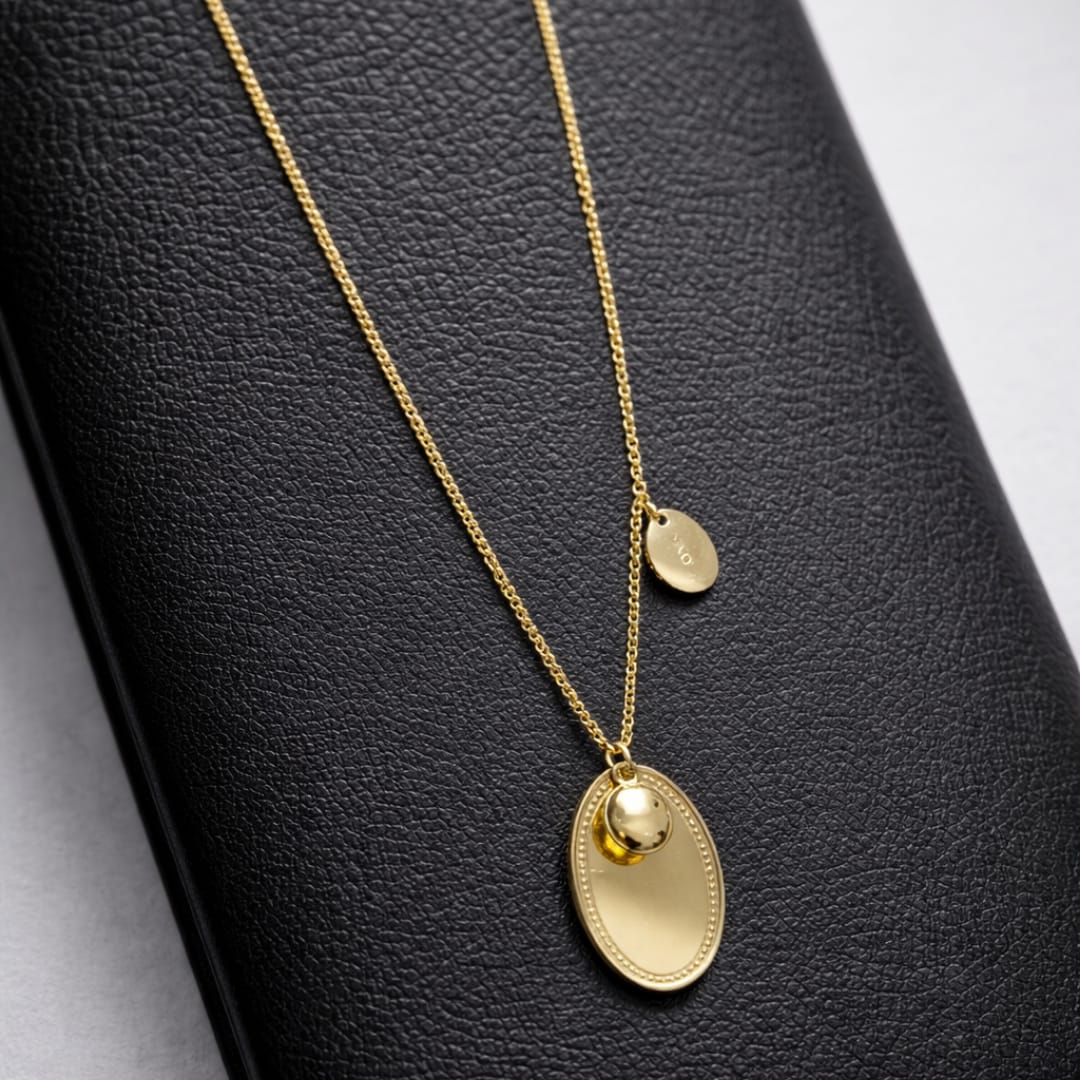 Premium Anti-Tarnish Steel Oval Ball Pendant Chain