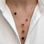 EverShine Anti-Tarnish Stainless Steel Multi Disc Lariat Chain