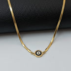 Premium Anti-Tarnish Steel Gold Evil Eye Pendant Chain