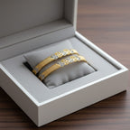 CNC Omega-Motif Dual-Tone Bangles | Set of 2