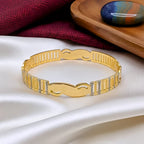 CNC Omega-Motif Dual-Tone Bangles | Set of 2