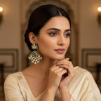 Zara Polki Kundan Statement Earrings