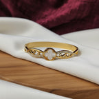 Clover Blossom Gold-Tone Bangle