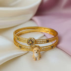 Graceful Matte Dimple Bangles for Daily Glow