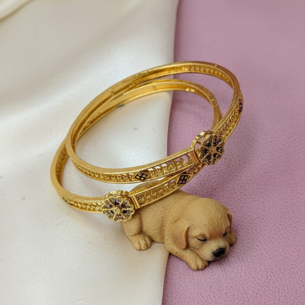 Graceful Matte Dimple Bangles for Daily Glow