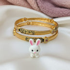 Matte Ethnic Leela Bangle Set with Black Meenakari