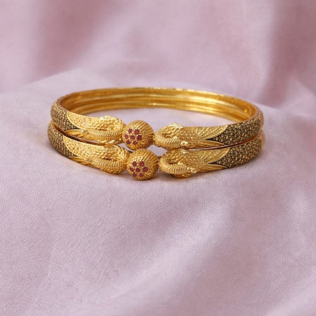 Chic Matte Daily Wear Jaishree Bangles Set
