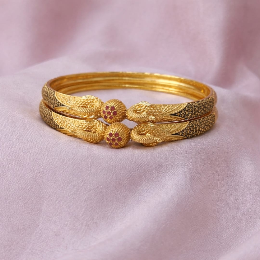 Chic Matte Daily Wear Jaishree Bangles Set