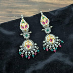 Polki Kundan Chandbali Drop Earrings