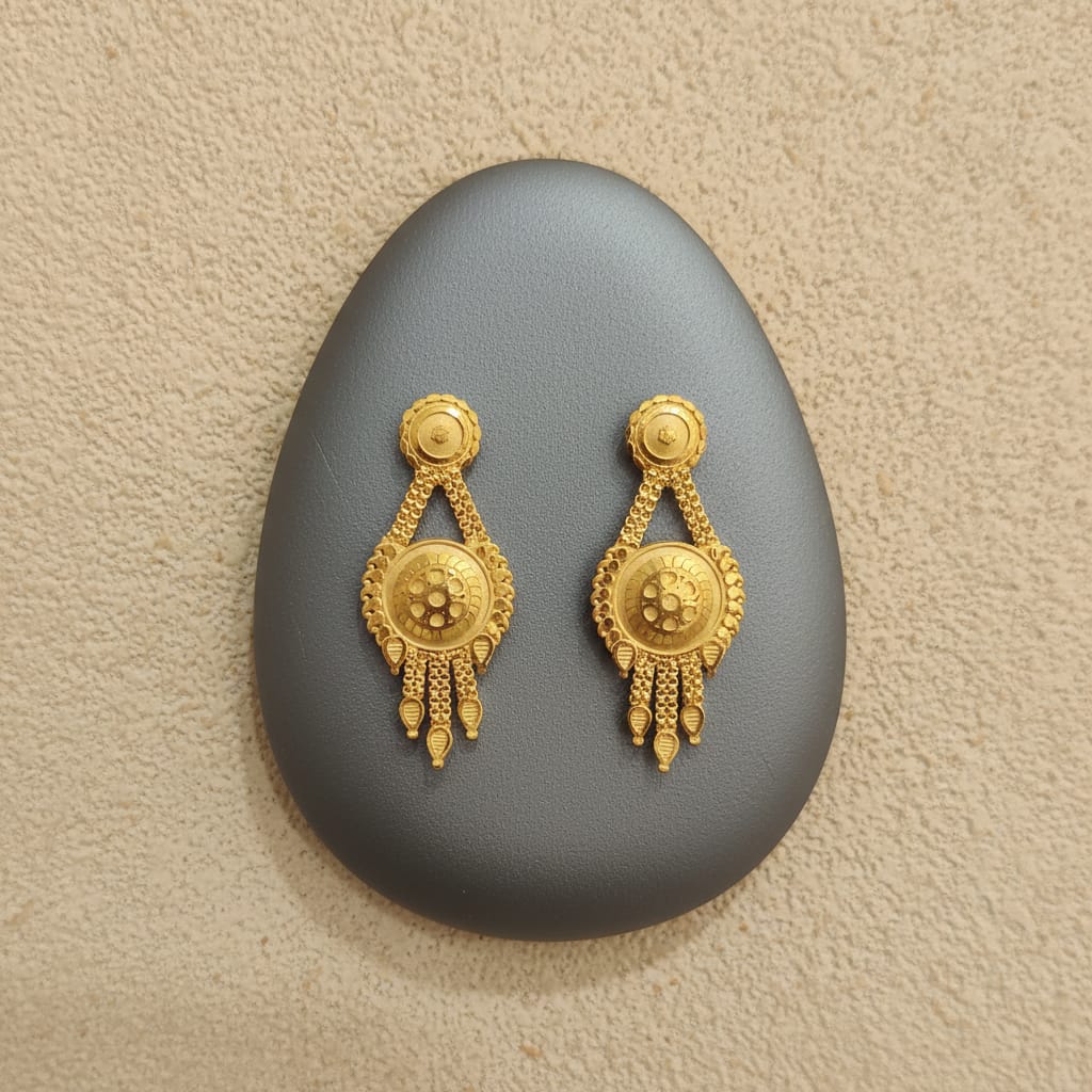Rajwadi Gold Chandelier Earrings