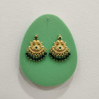 Temple Gold Peacock Chandbali Earrings